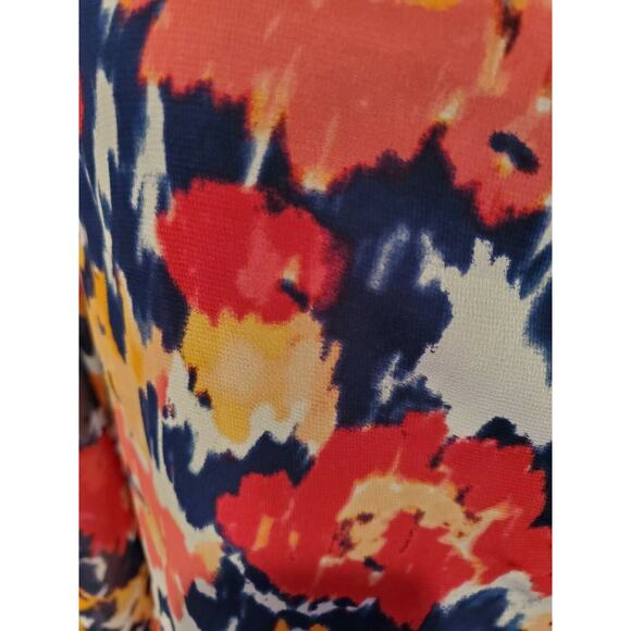 Liz Claiborne PM American Navy Multi Color Floral Top & Black Camisole NWT - Picture 3 of 12